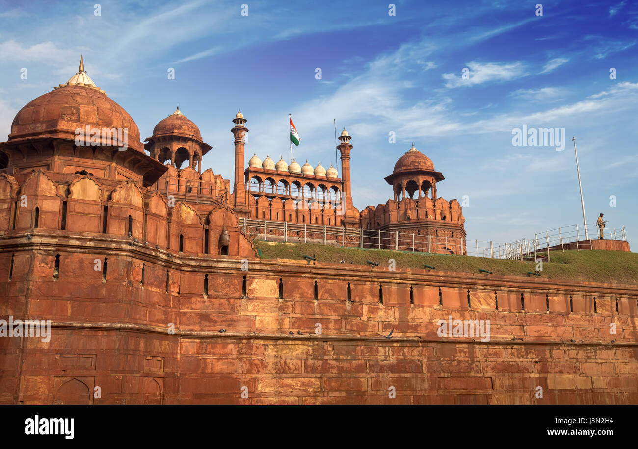 Red Fort Delhi Is A Red Sandstone Fort City Built By Emperor Akbar A 