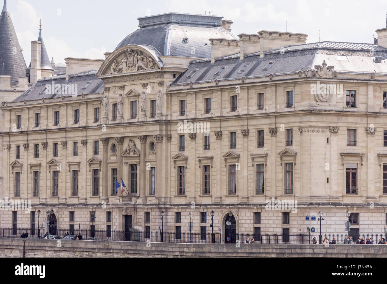 Paris, France 29th Paril 2017: Building of Cour de cassation building in Paris Stock Photo