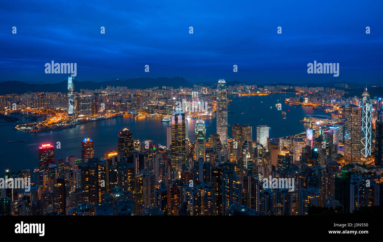 Hong Kong Skyline from The Peak Stock Photo - Alamy