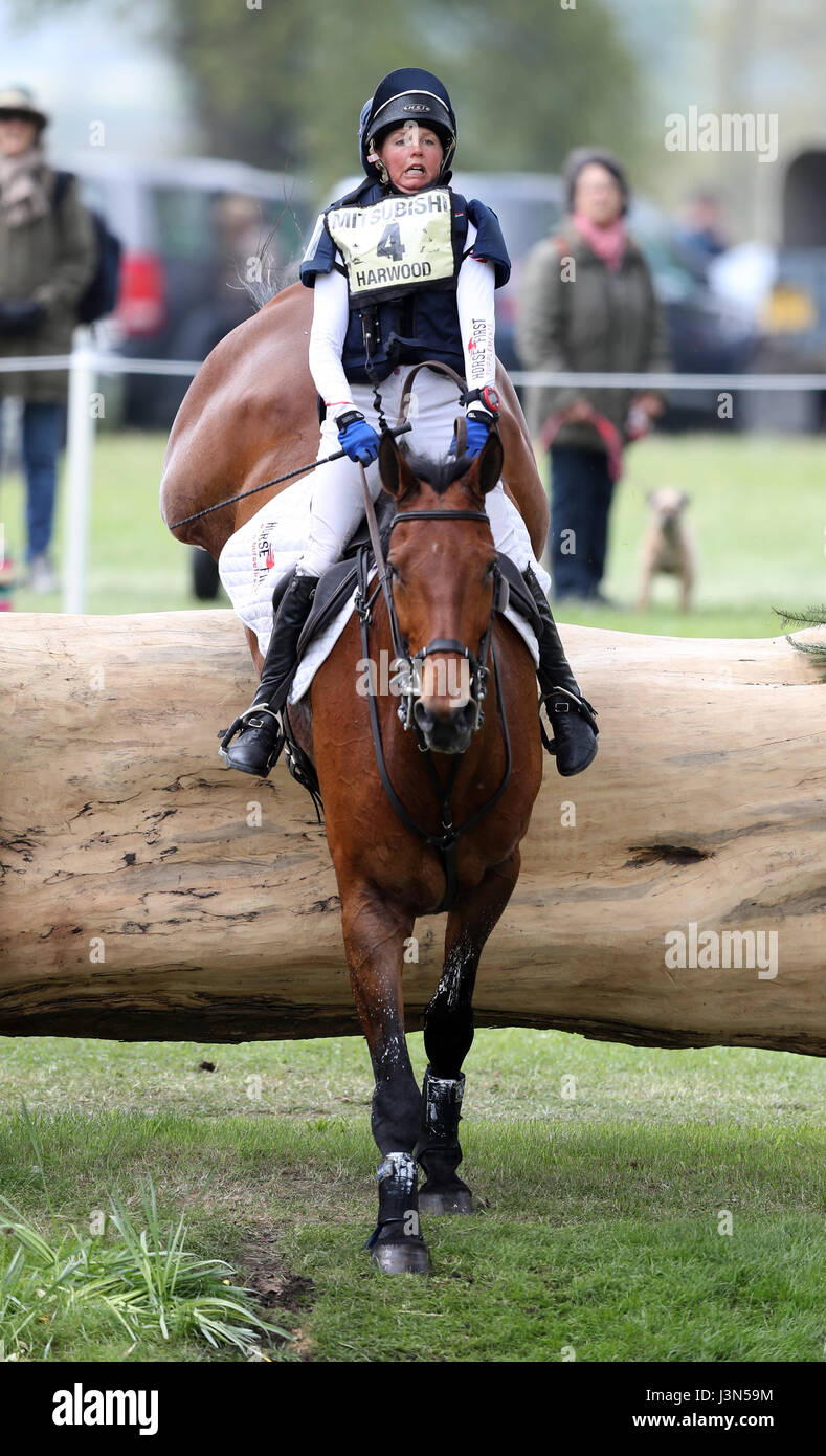 Great Britain's Louise Harwood on Whitson jumps fence 15 during the ...