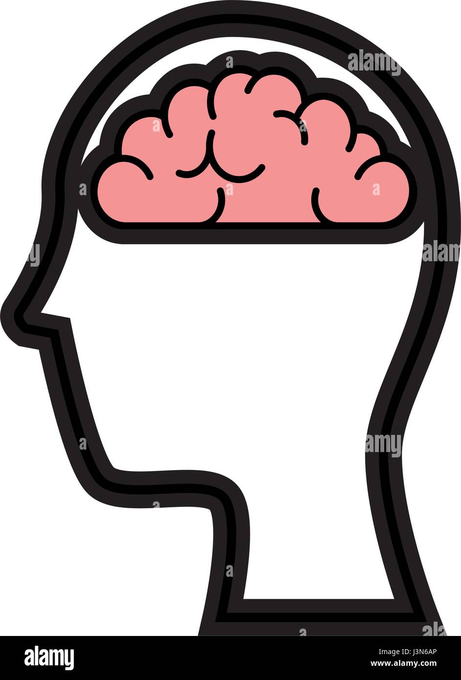 head with brain icon Stock Vector Image & Art - Alamy