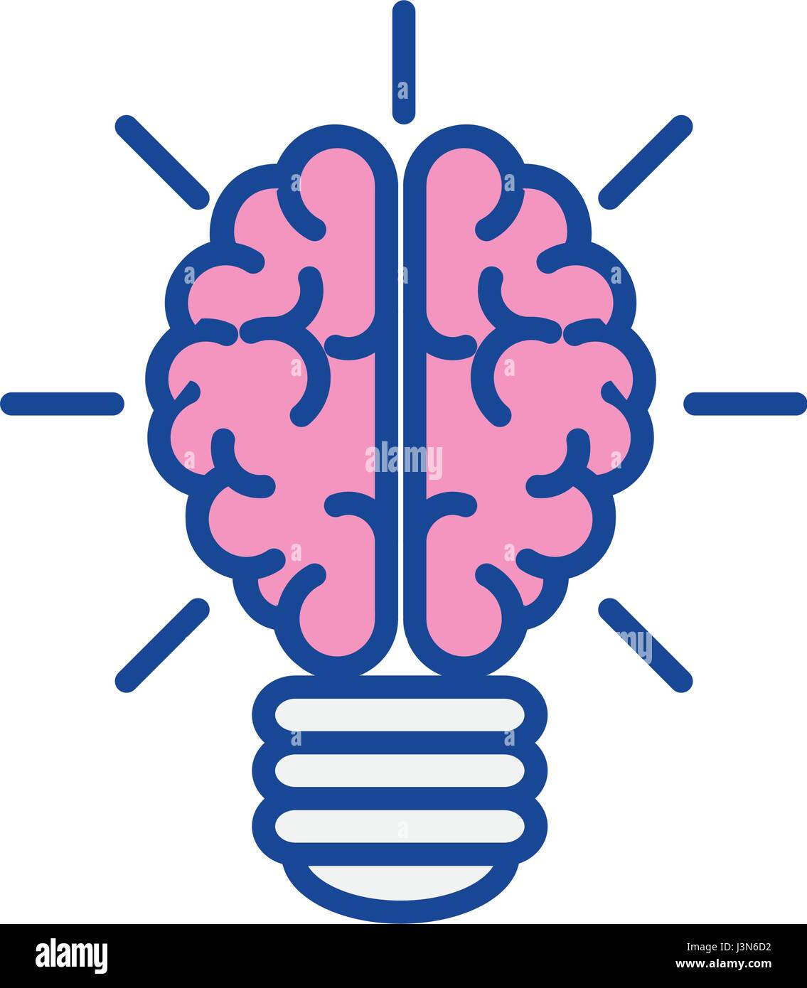 brain bulb icon Stock Vector Image & Art - Alamy