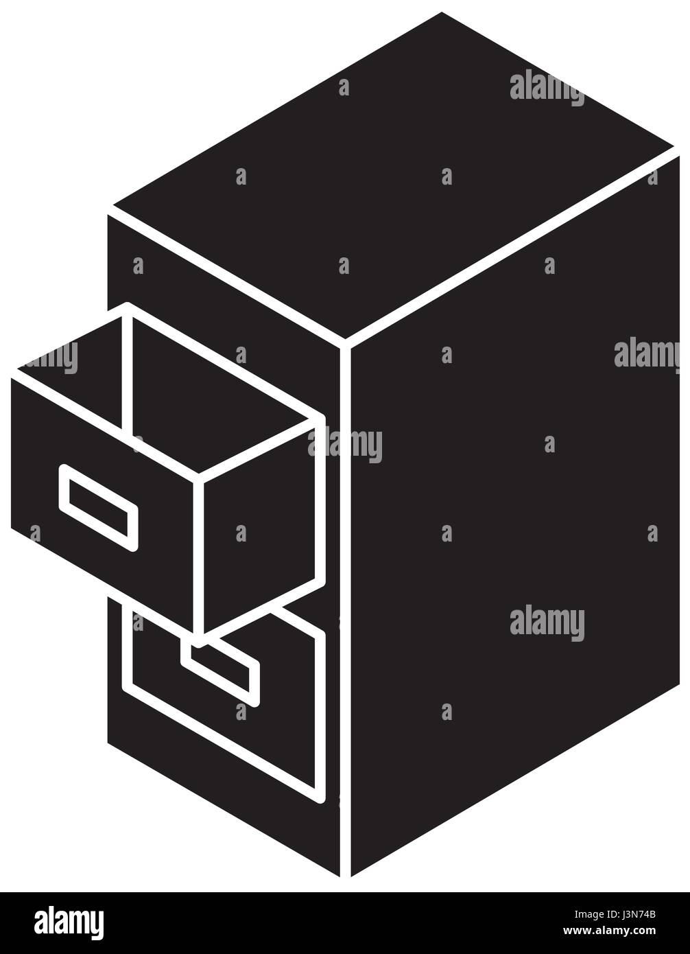 Document Filing Cabinet Isometric Stock Vector Image Art Alamy