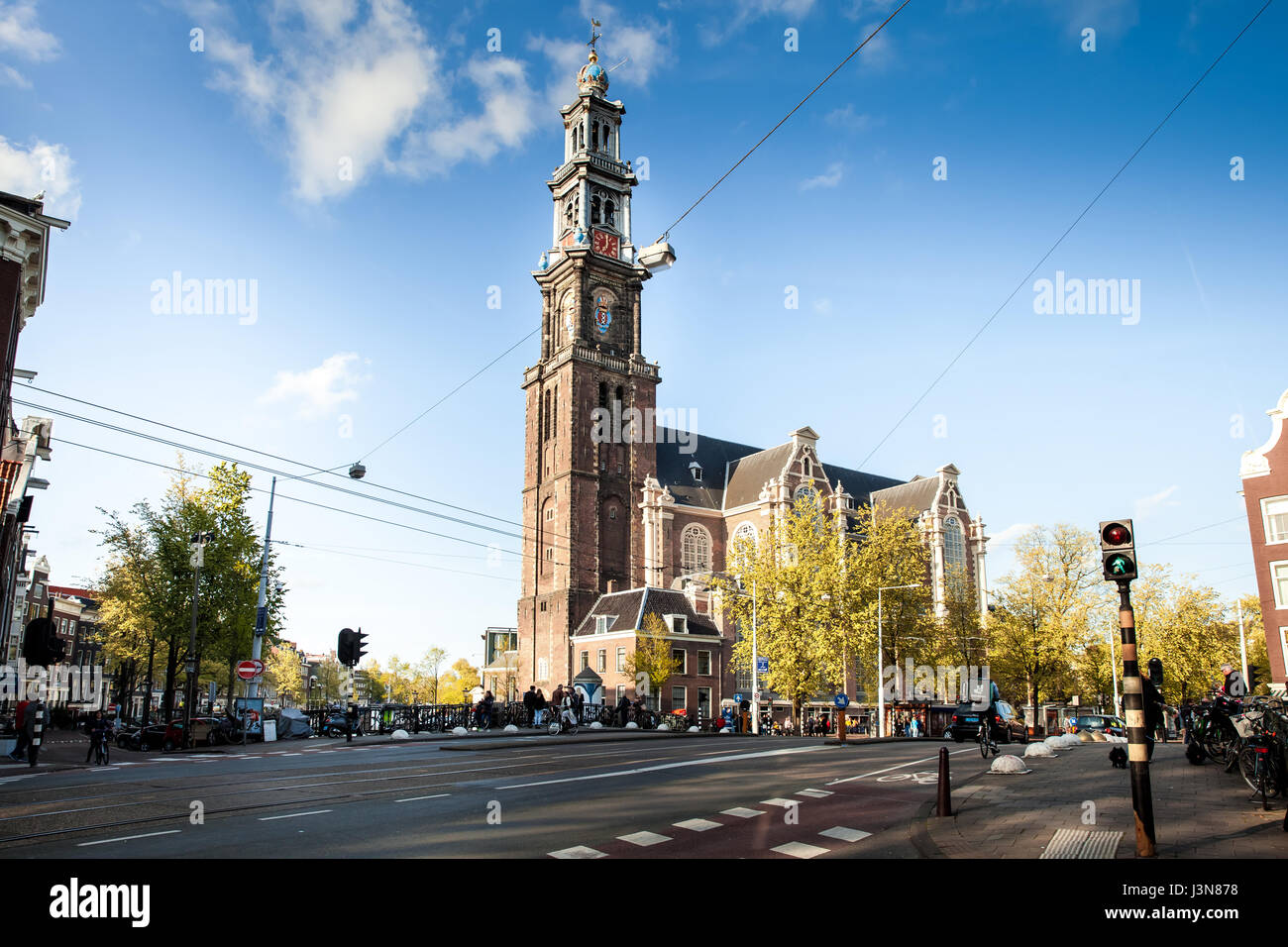 Westerkerk church in Amsterdam, Netherlands Stock Photo