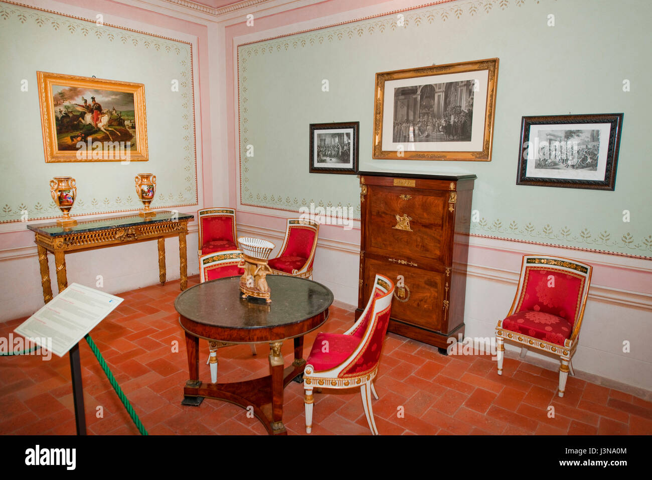 Villa dei Mulini, dining room, palace of Emperor Napoleon, exile house