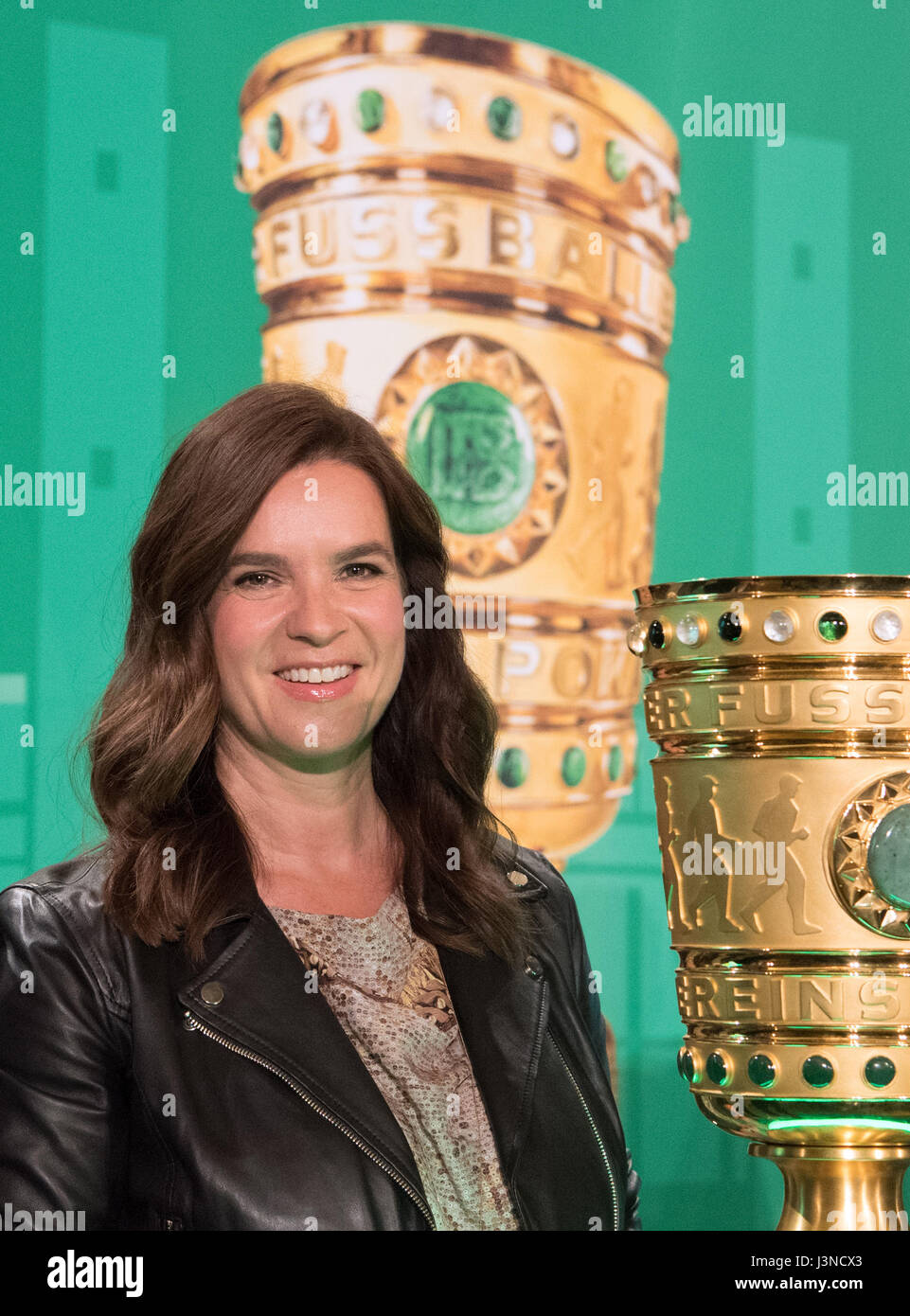 Berlin, Germany. 5th May, 2017. Retired ice skater Katarina Witt, the