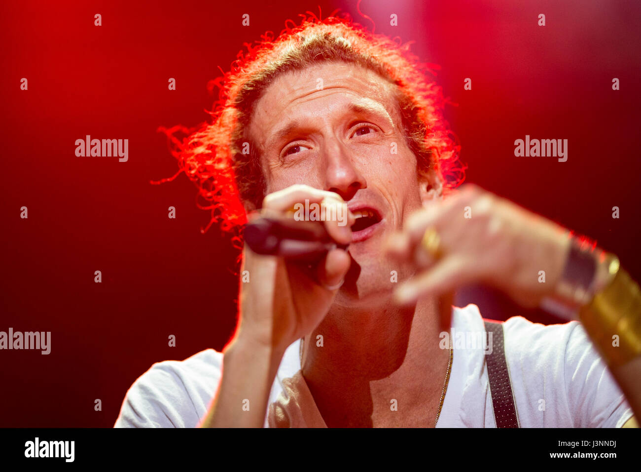 Memphis, Tennessee, USA. 6th May 2017. Singer David Shaw of The Revivalists perform at the 2017 Beale Street Music Festival at Tom Lee Park on May 6, 2017 in Memphis, Tennessee. Credit: The Photo Access/Alamy Live News Stock Photo