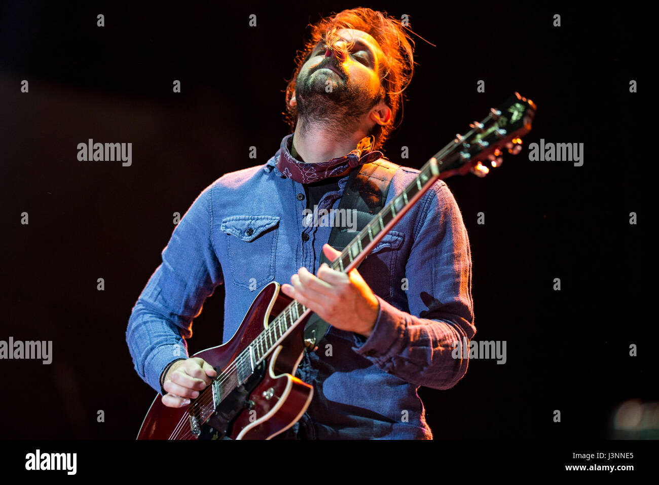 Memphis, Tennessee, USA. 6th May 2017. Zack Feinberg of The Revivalists perform at the 2017 Beale Street Music Festival at Tom Lee Park on May 6, 2017 in Memphis, Tennessee. Credit: The Photo Access/Alamy Live News Stock Photo