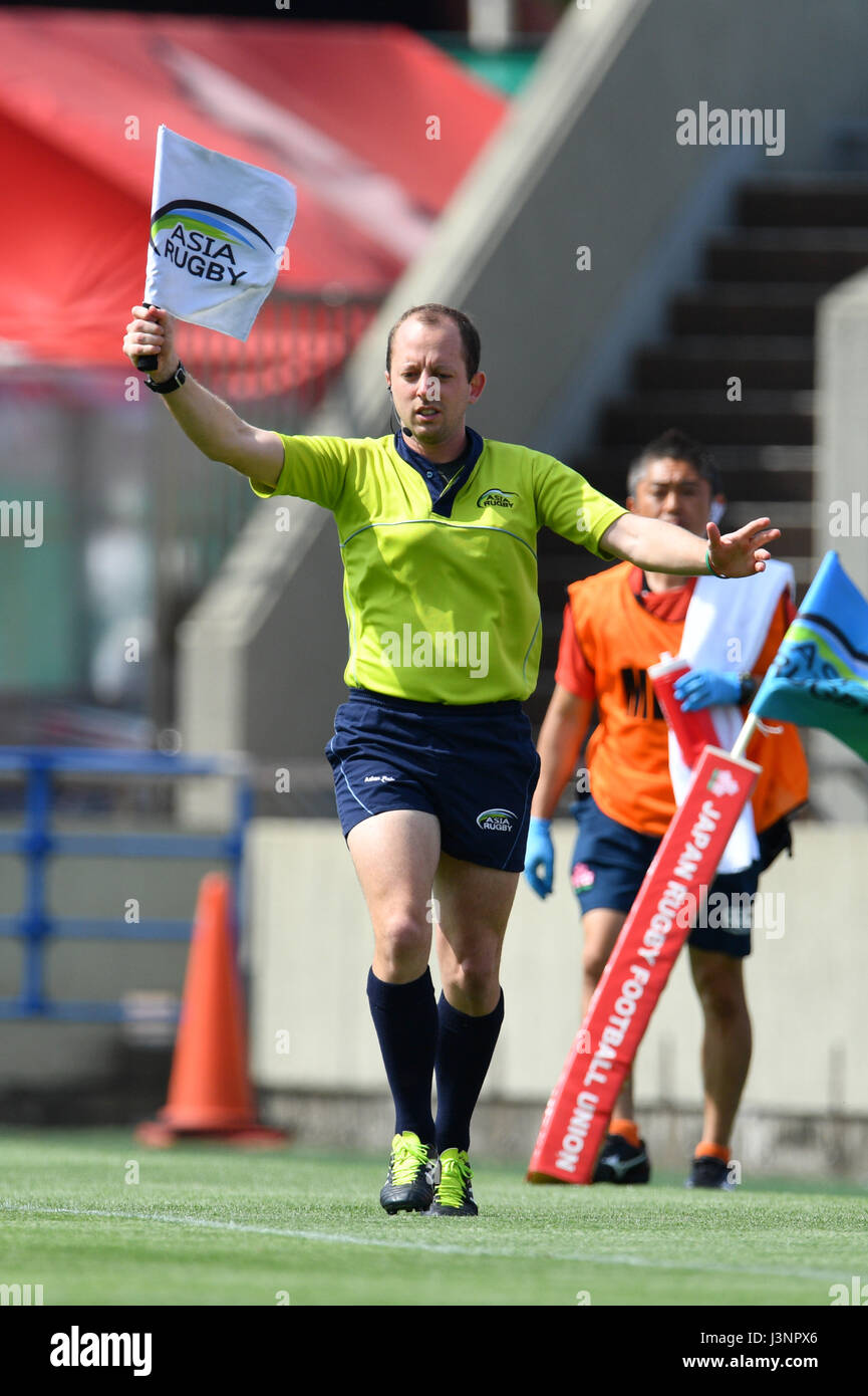 Referee,  MAY 6, 2017 - Rugby :  Asia Rugby Championship 2017  match between Japan 29-17 Hong Kong  at Prince Chichibu Memorial Stadium in Tokyo, Japan.  (Photo by AFLO SPORT) Stock Photo