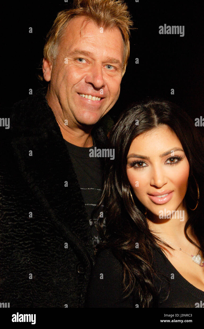 Kim Kardashian at the launch of Heavenly Sinful Jewels and GENLUX Magazine party on the rooftop at the Luxe Hotel in Beverly Hills, CA Stock Photo