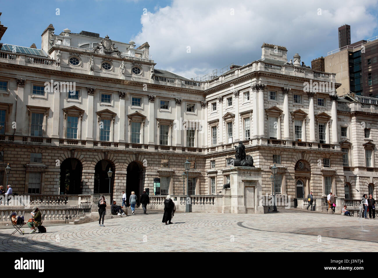 An external view of the Courtauld Gallery in Somerset House, on the Strand, London Stock Photo