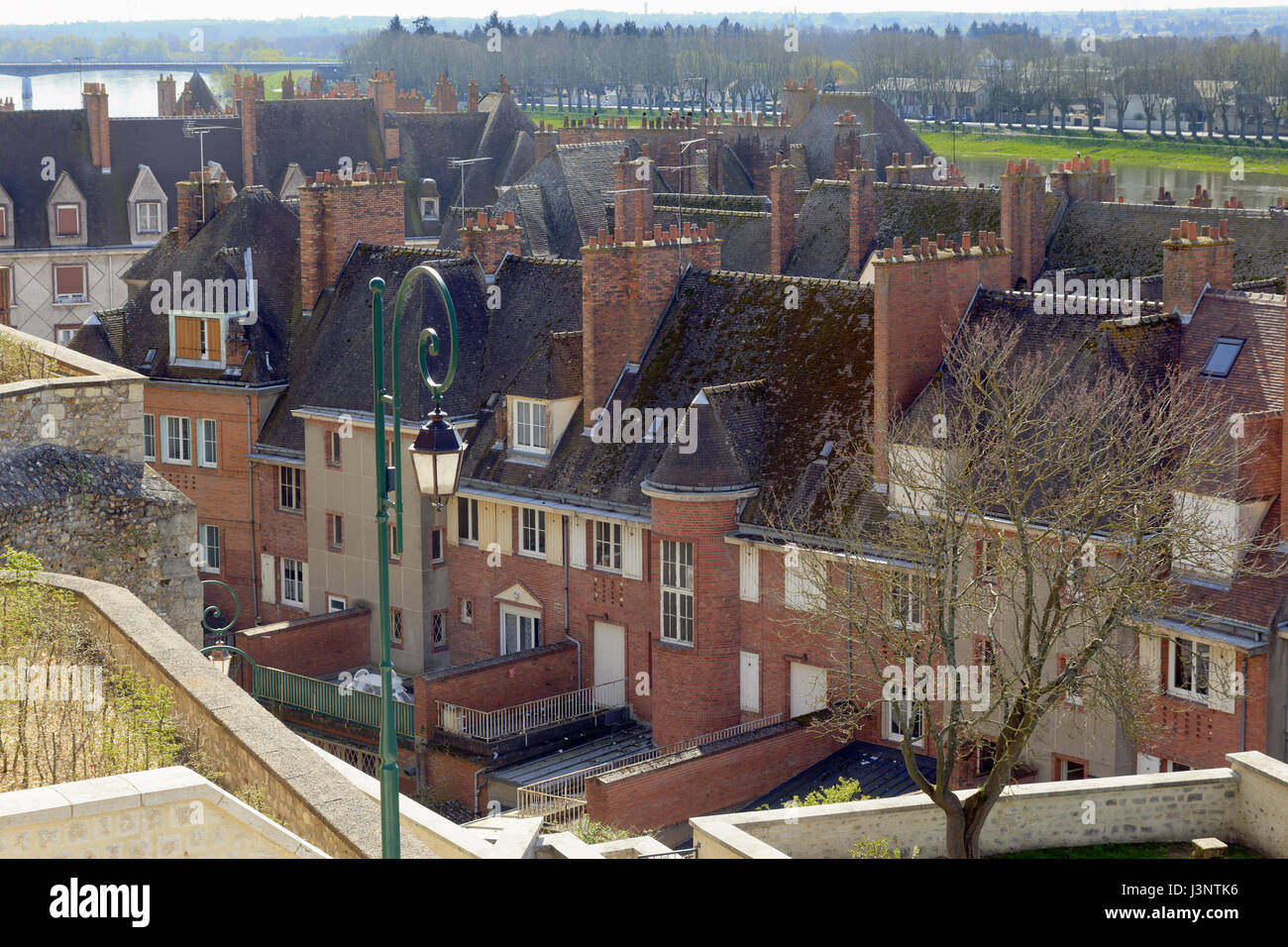 The Rooftops of Gien Stock Photo