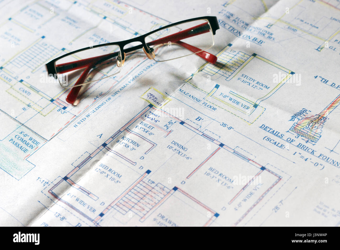 Interior Design. A blueprint for a building Stock Photo - Alamy