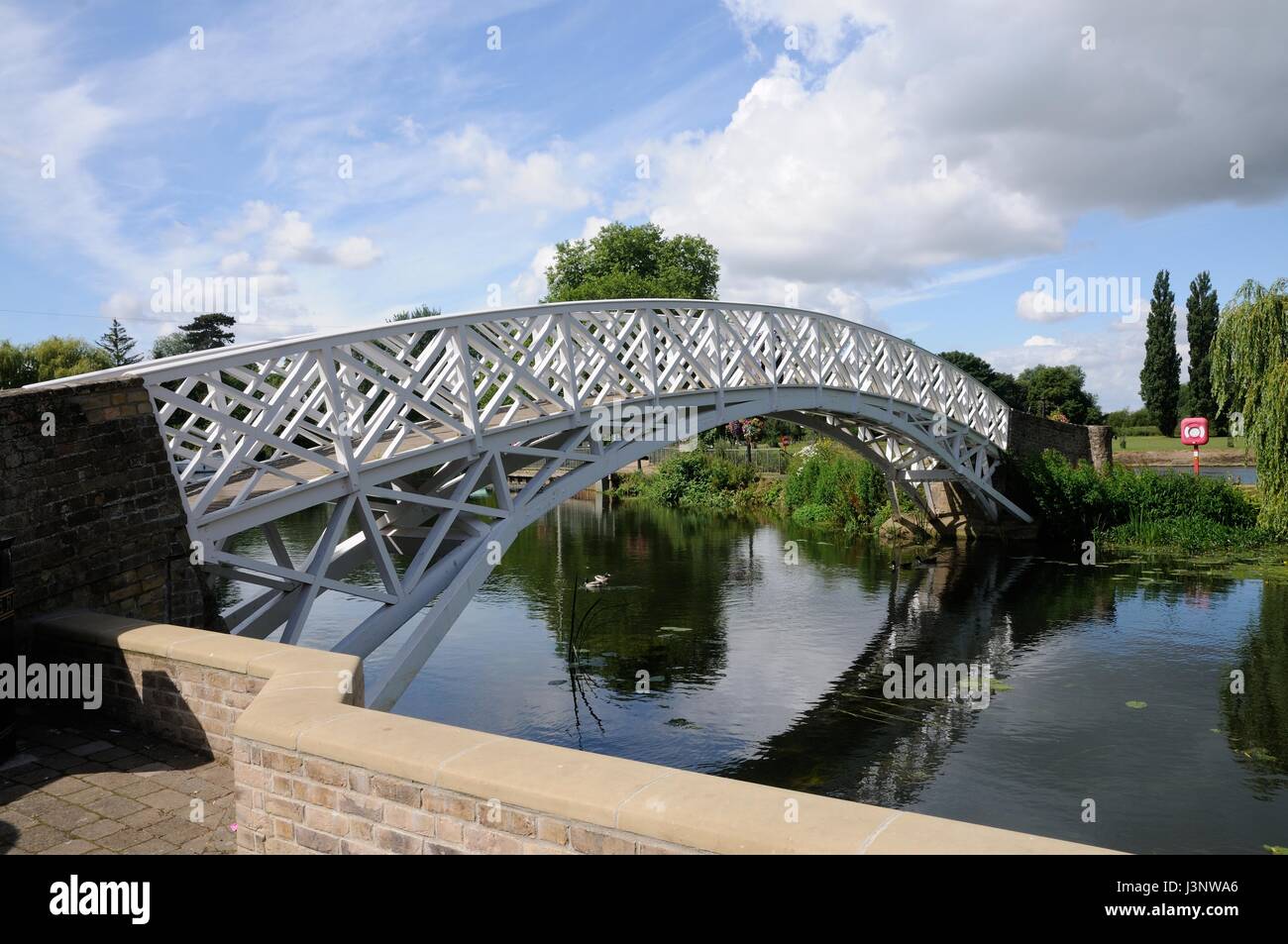 Chinese Bridge, Godmanchester, Cambridgeshire, Bridge was originally erected in 1827.  Designed by James Gallier it has been rebuilt at least twice, a Stock Photo