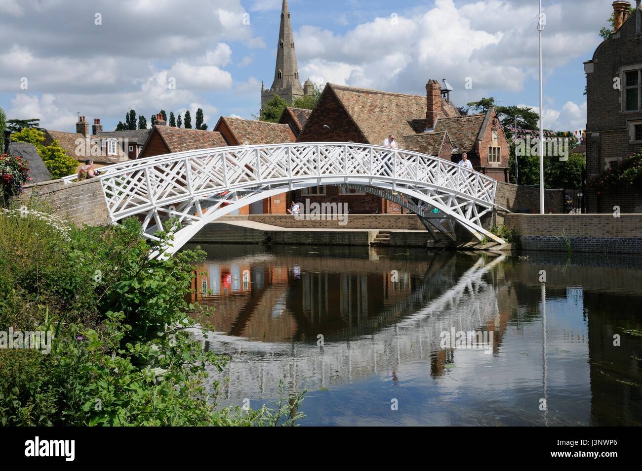 Chinese Bridge, Godmanchester, Cambridgeshire, Bridge was originally erected in 1827.  Designed by James Gallier it has been rebuilt at least twice, a Stock Photo