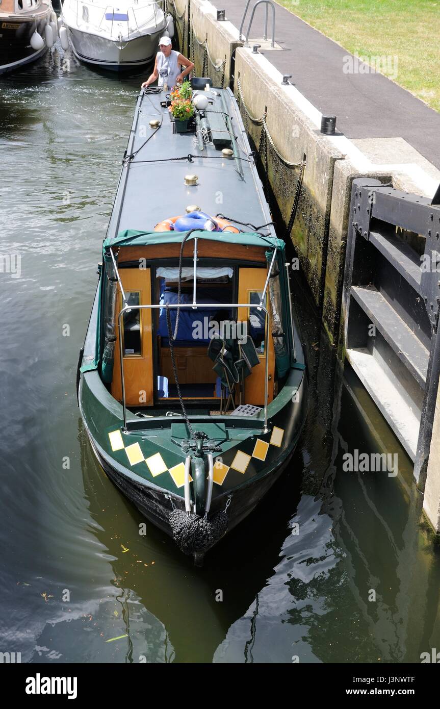Lock on Great Ouse, Godmanchester, Cambridgeshire Stock Photo Alamy