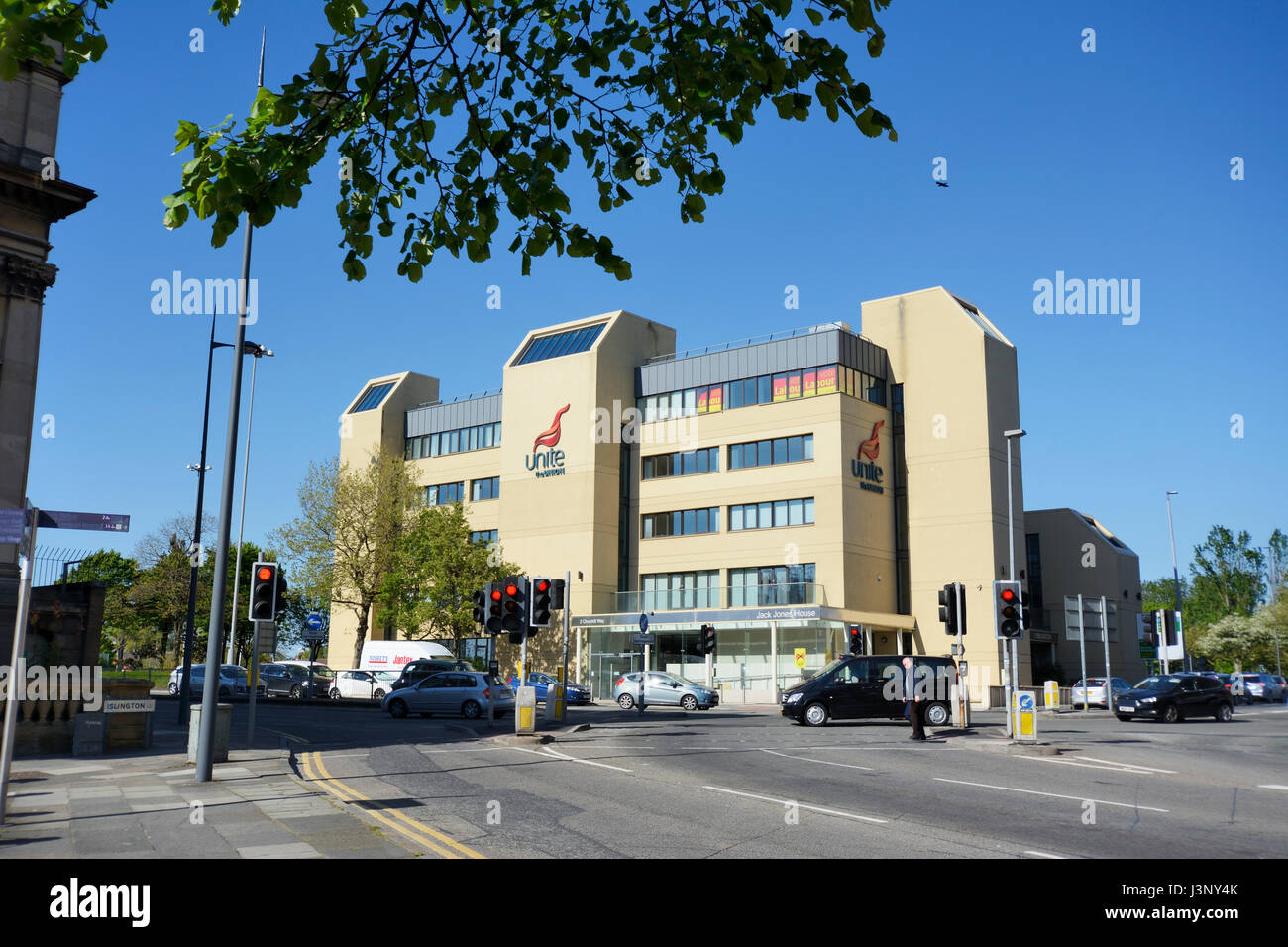 Jack Jones House, Unite Unions regional office on Churchill Way, Liverpool  city centre Stock Photo - Alamy
