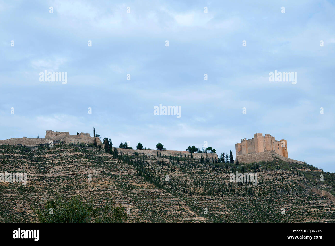 Medieval Castle of Mequinenza built between XIV and XV centuries. Stock Photo