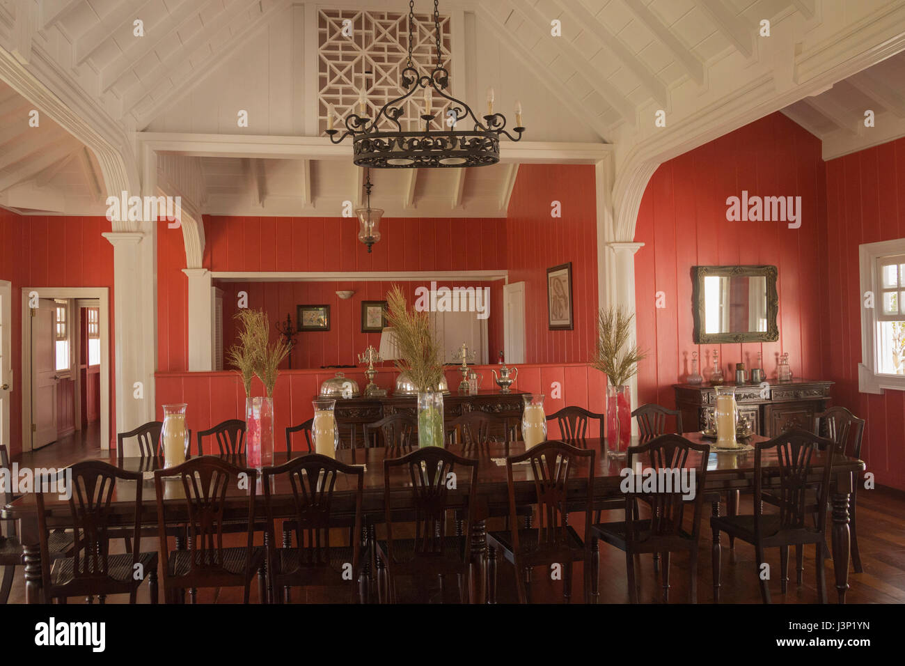 Interior Great Fairview Estate House dining room Stock Photo
