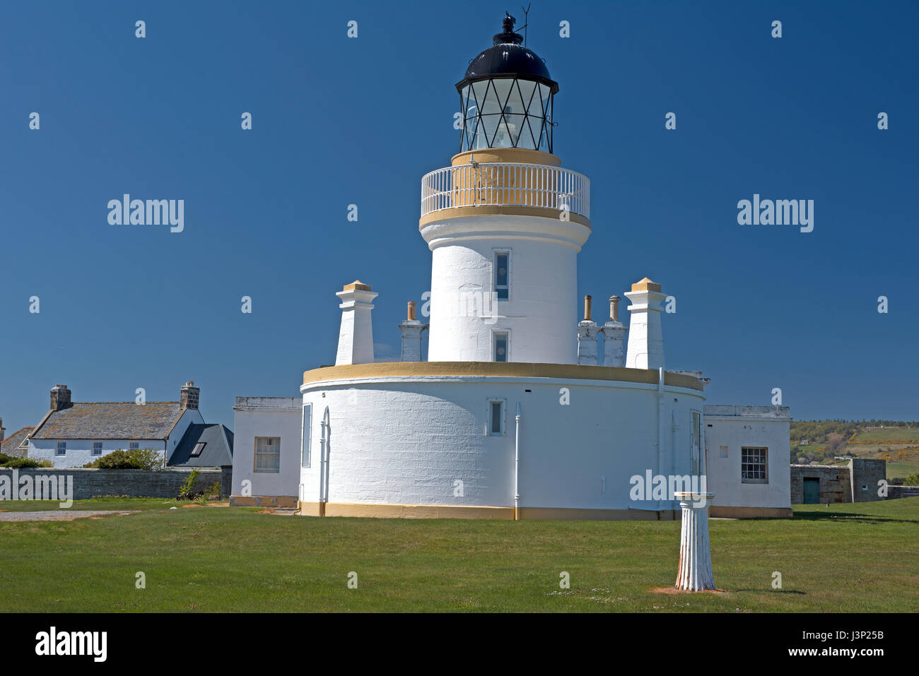 Channory Lighthouse at Fortrose on the Moray Firth on the Black Isle,Highland Region. Scotland. Stock Photo