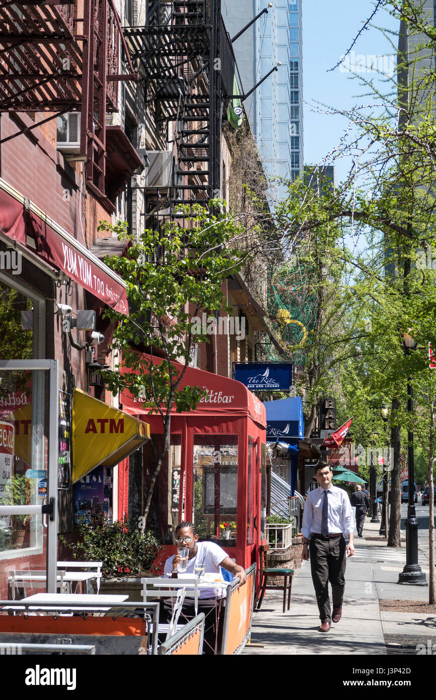 Restaurant Row, West 46th Street, NYC, USA Stock Photo