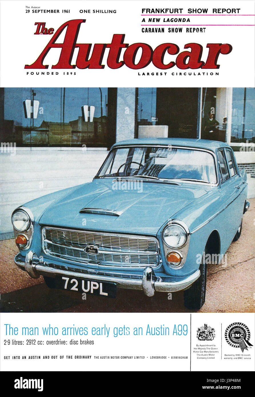 Front cover of The Autocar magazine for 29th September 1961, featuring