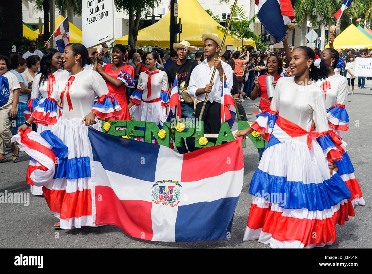 Miami Florida,Book Fair International,parade,Dominican Republic,student