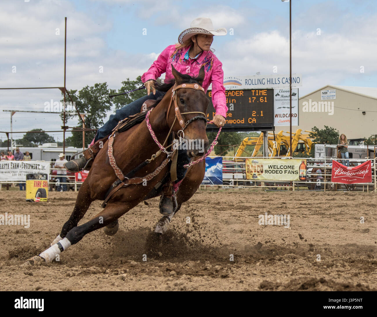 Rodeo action at the Cottonwood Rodeo in California Stock Photo Alamy
