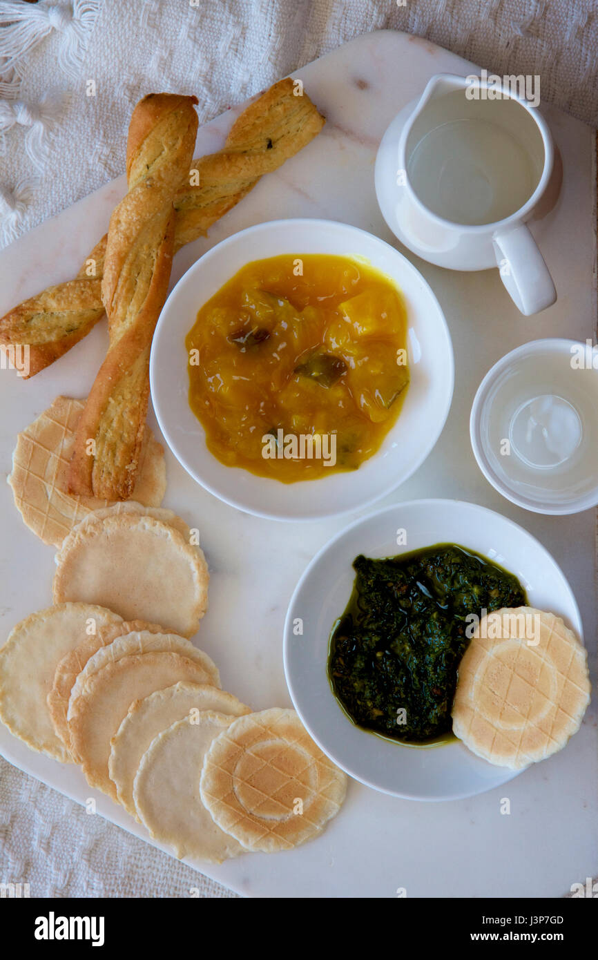 Savoury food for afternoon snack Stock Photo Alamy