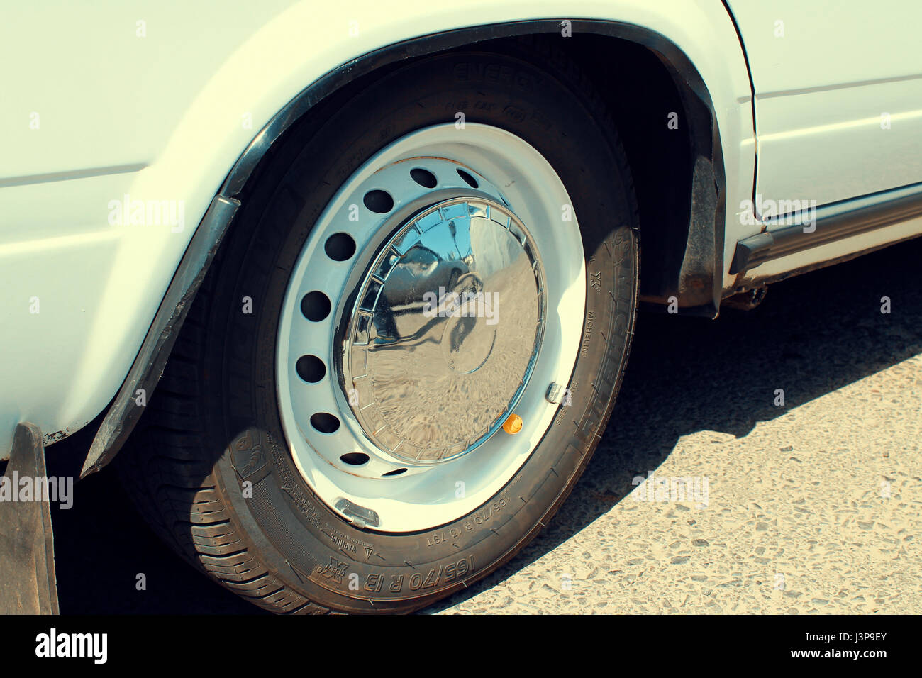 White Sport Car Wheel Stock Photo - Alamy