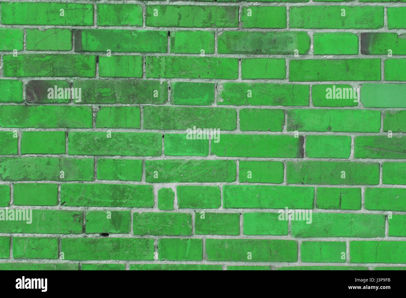 green Background of old vintage brick wall Stock Photo - Alamy