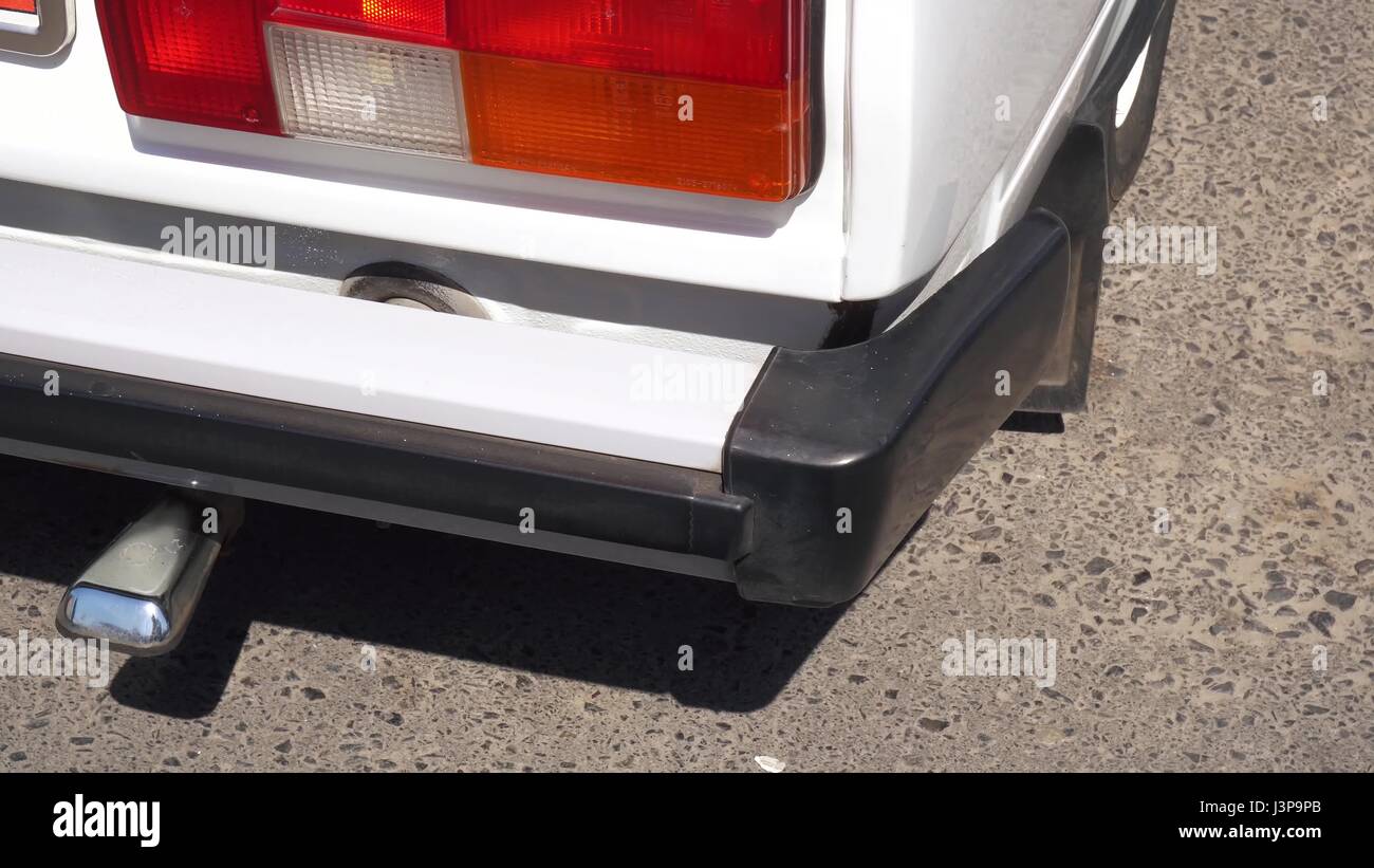 combustion fumes coming out of car exhaust pipe Stock Photo Alamy