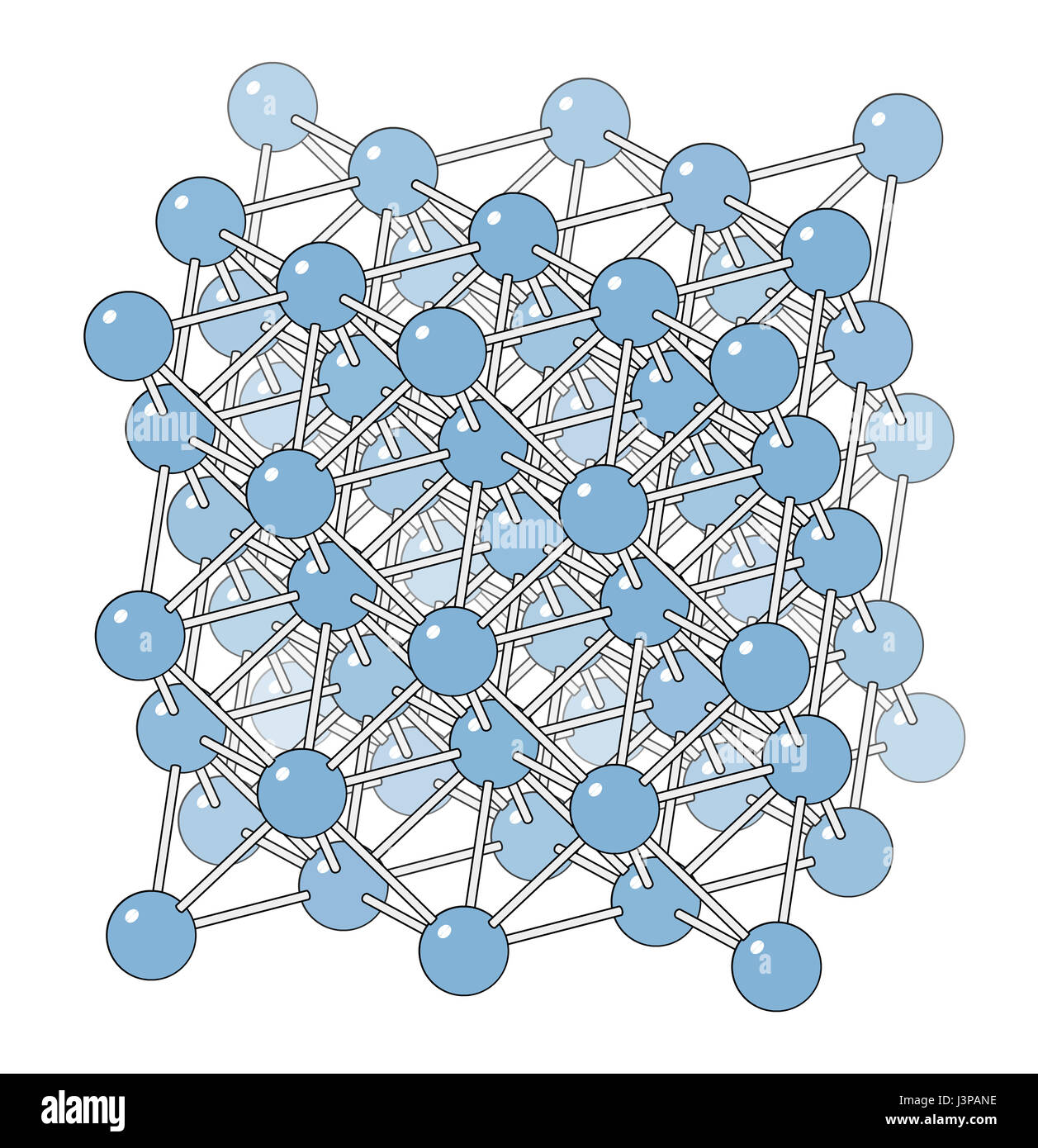 Aluminium (aluminum) metal, crystal structure Stock Photo - Alamy