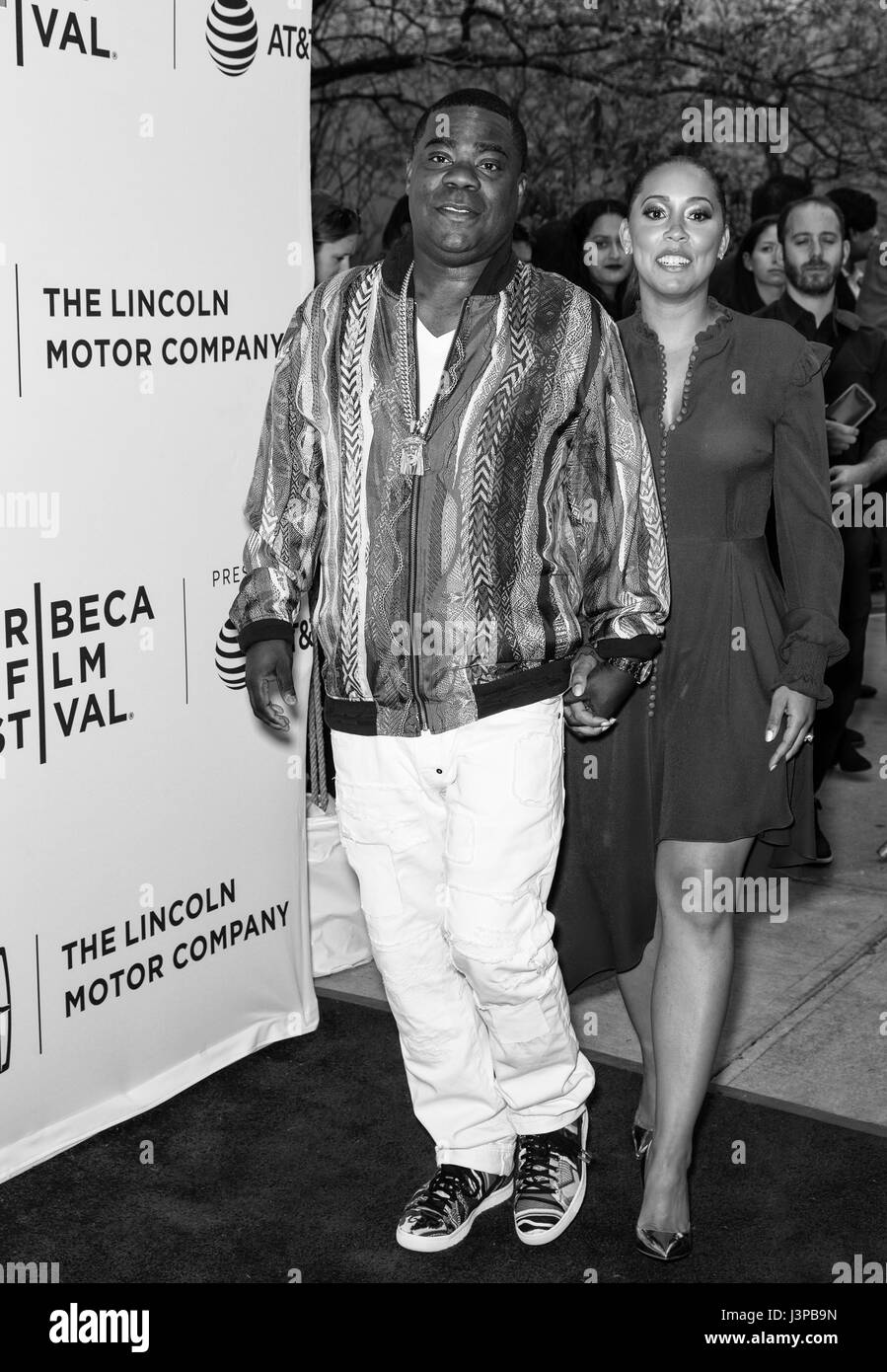 NEW YORK, NY - APRIL 23, 2017: Megan Wollover and Tracy Morgan attend 'The Clapper' Premiere during the 2017 Tribeca Film Festival at SVA Theatre Stock Photo
