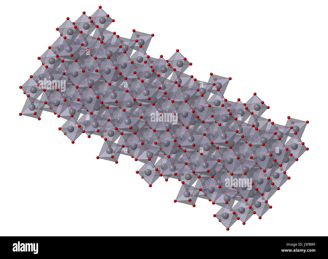 Corundum (Aluminium oxide), crystal structure. Ruby gems consist of red  transparent corundum, sapphire from other color varieties of transparent  corun Stock Photo - Alamy