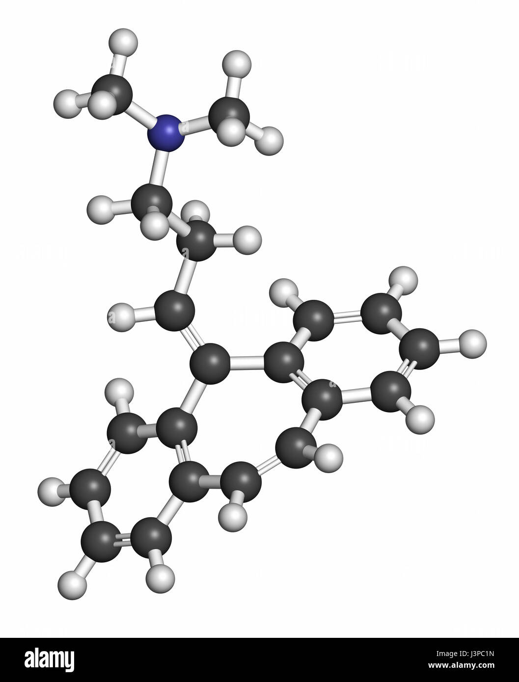 https://c8.alamy.com/comp/J3PC1N/cyclobenzaprine-muscle-spasm-drug-molecule-atoms-are-represented-as-J3PC1N.jpg