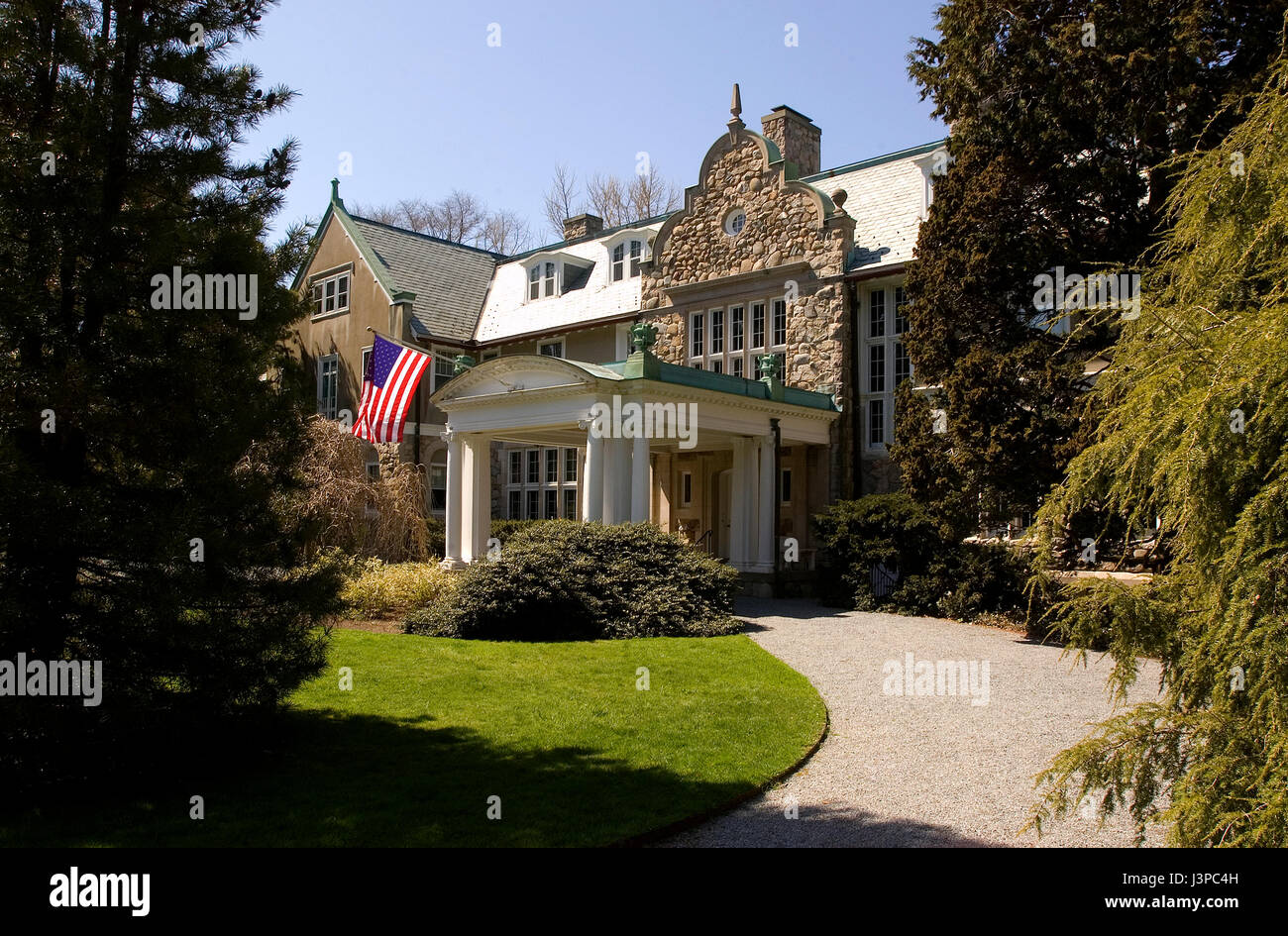 Blithewold, a 33acre summer estate with grand views of Narragansett Bay, in Bristol, Rhode