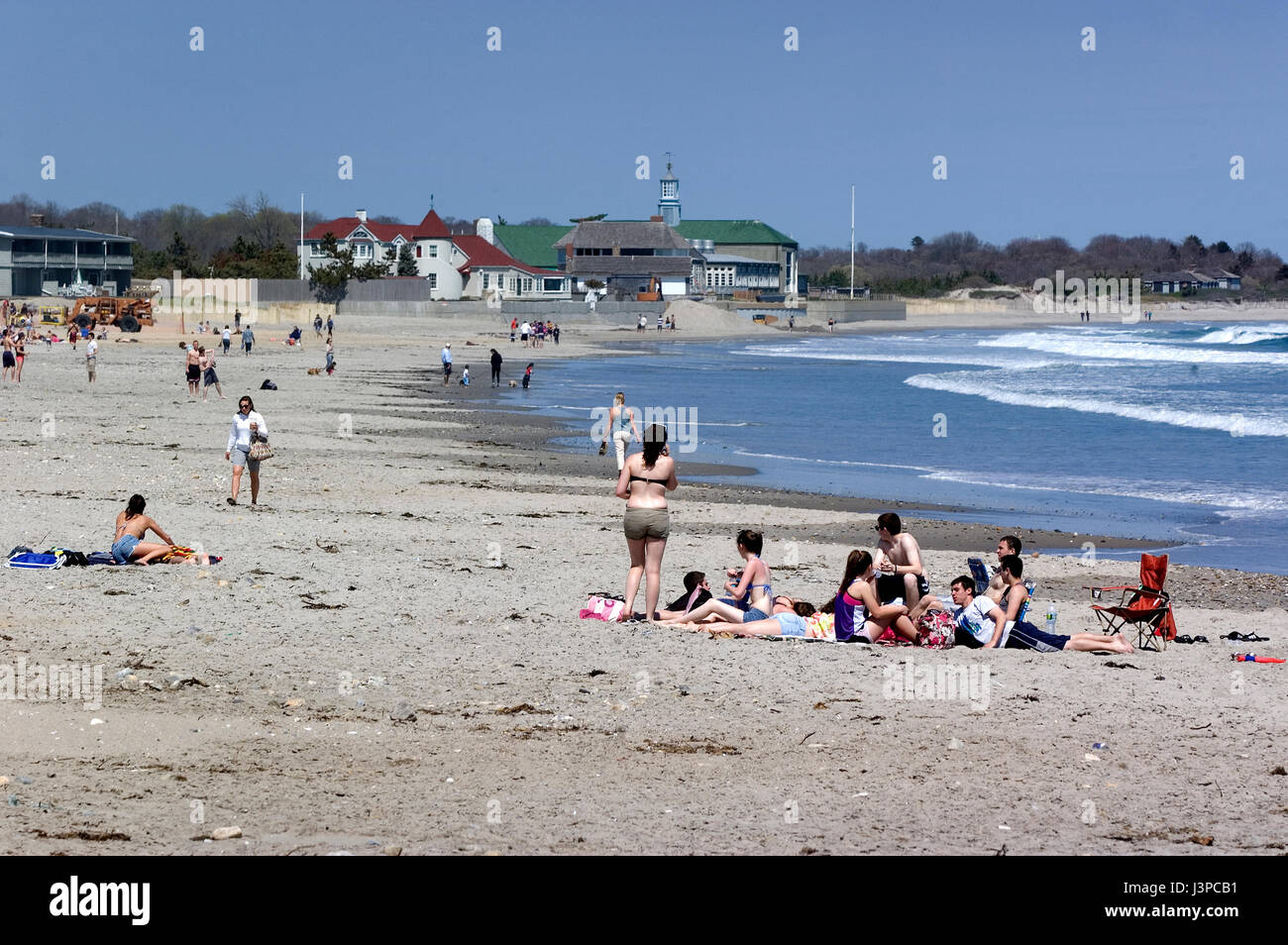 The beaches/ shoreline ofNarraganset, Rhode Island, USA Stock Photo