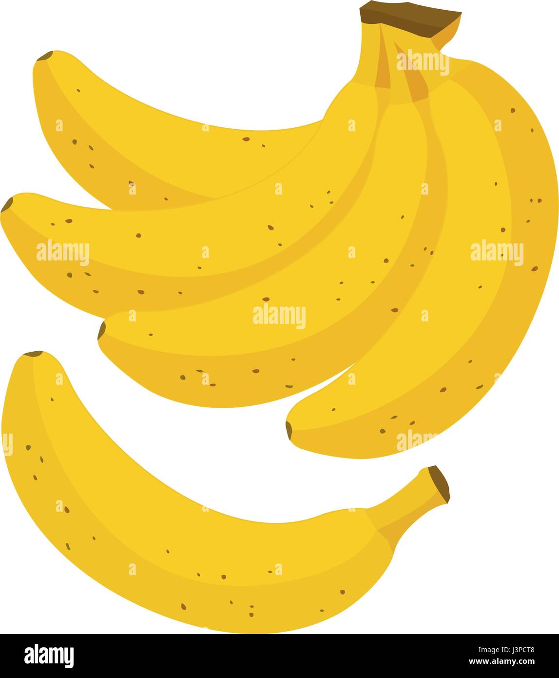 Bunch of yellow bananas Stock Vector