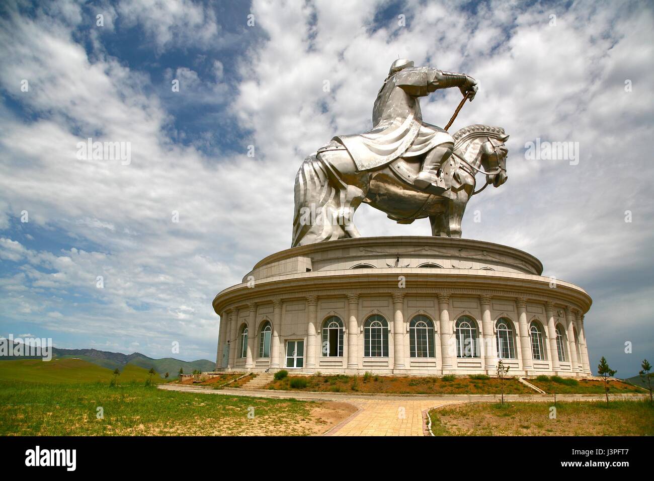 Genghis Khan Statue Complex is a 40metre tall statue of Genghis Khan on horseback, at Tsonjin