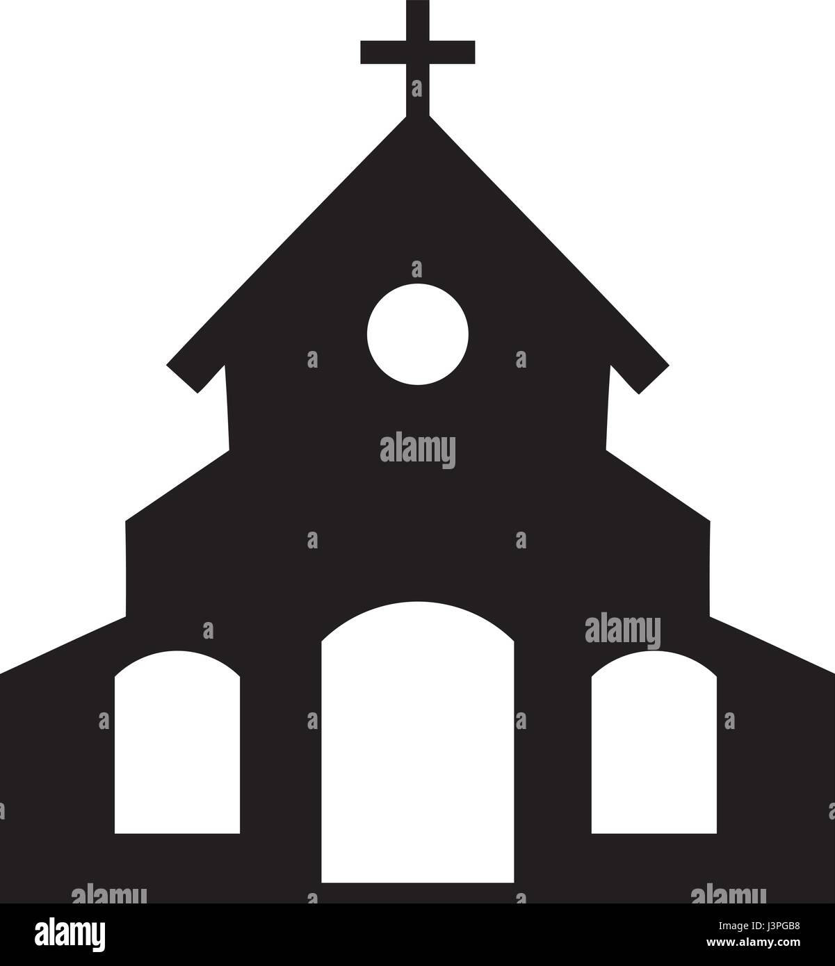 vector illustration of a church icon isolated on white background Stock ...