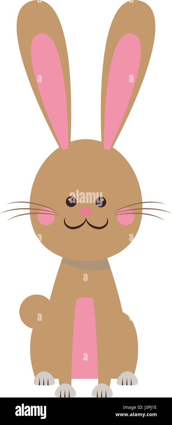 cute easter bunny sitting happy animal Stock Vector Image & Art - Alamy