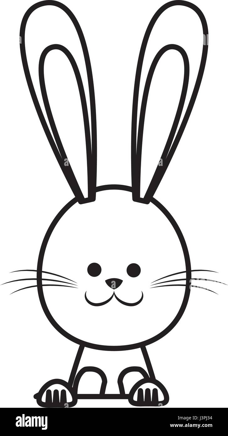 Premium Vector | Easter bunny in egg in doodle style