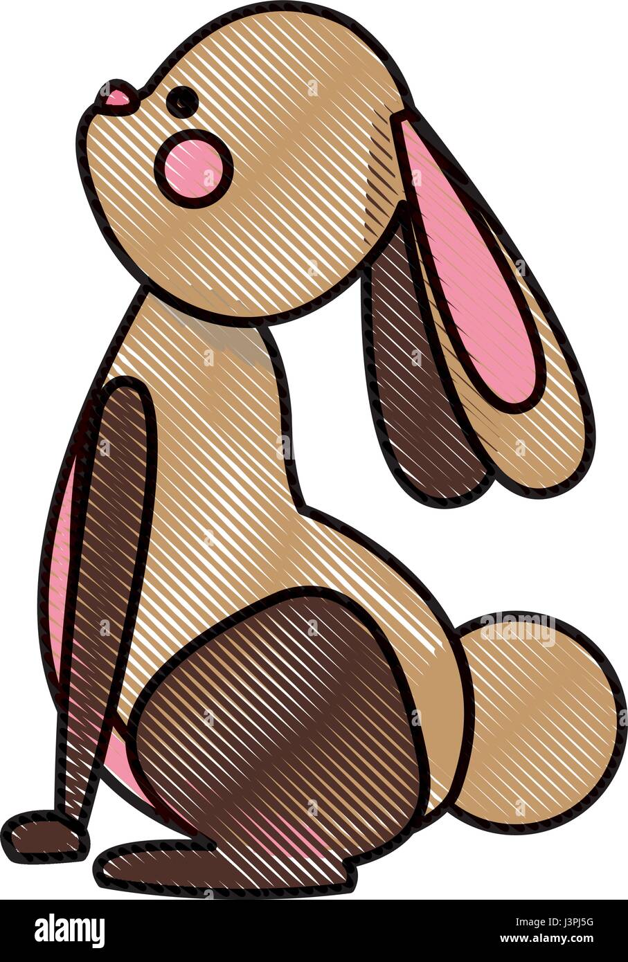 drawing brown rabbit easter symbol Stock Vector Image & Art Alamy