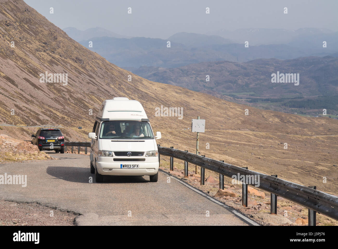 Bealach na ba road - part of the North Coast 500 route - camper van ...