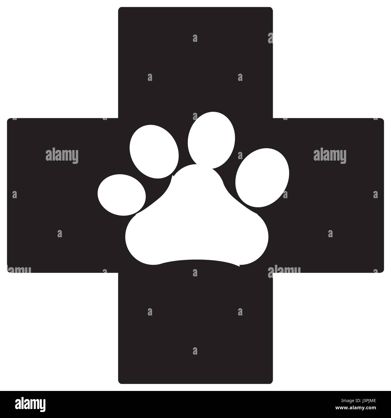 dog paw print icon Stock Vector Image & Art - Alamy