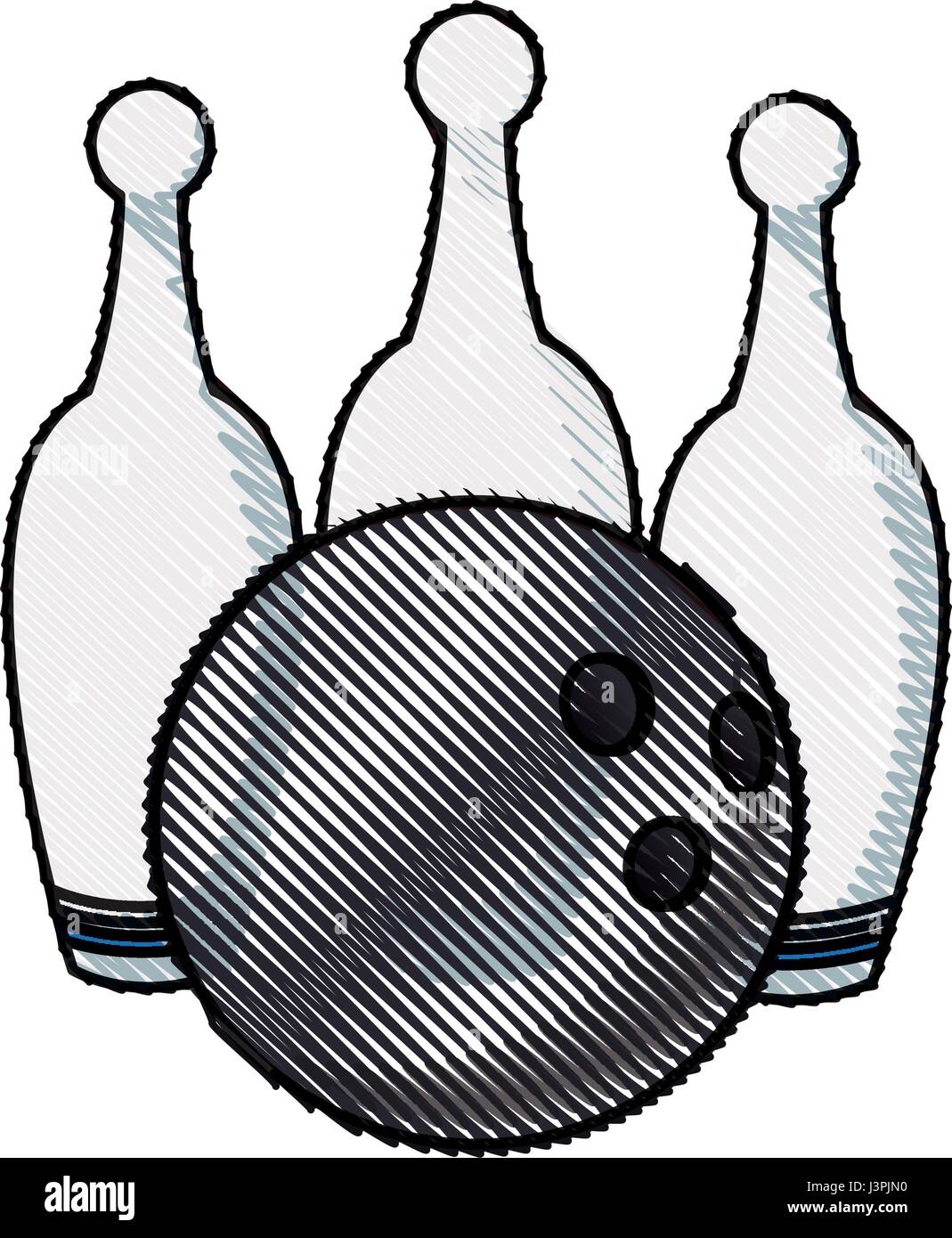 drawing bowling ball pin game sport Stock Vector Image & Art Alamy