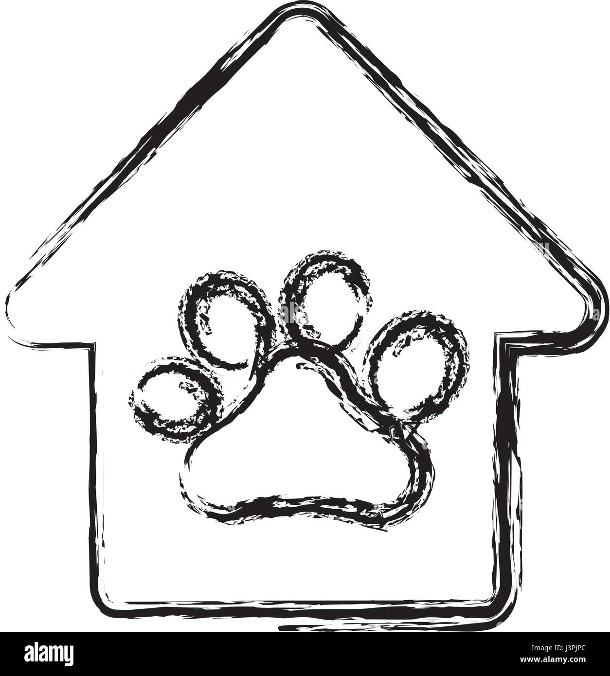dog paw print icon Stock Vector Image & Art - Alamy