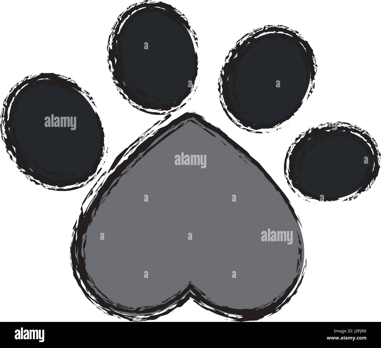 dog paw print icon Stock Vector Image & Art - Alamy