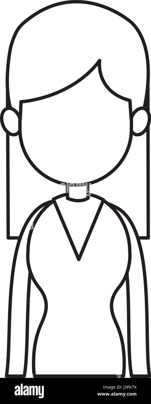 outline girl avatar profile image Stock Vector Image & Art - Alamy